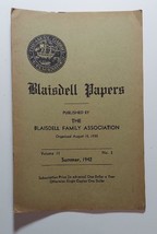 Blaisdell Family Papers Magazine Summer of 1942 - £72.20 GBP