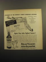 1951 Hiram Walker&#39;s Extra Dry Martini Ad - Selected by the World&#39;s finest - £14.62 GBP