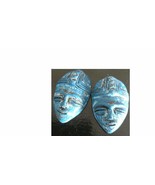 Guillen arte 2 small Taino indigenous culture precious handmade clay mask - $34.30 CAD