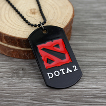 Military, Stainless Steel, Gaming, DOTA 2 Logo Pendant / Dog Tag / Necklace - £16.77 GBP