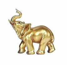 Pacific Giftware Golden Elephant Set of 2 Lucky Home Decor - £16.77 GBP