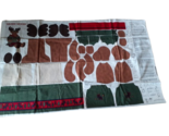 MERRY MOOSE Cut &amp; Sew Vtg Christmas Fabric Panel VIP Cranston Printed USA - $9.70