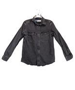 Old Navy Black Denim Button Up Shirt Men&#39;s S Long Sleeve Heavyweight Roc... - €22,34 EUR