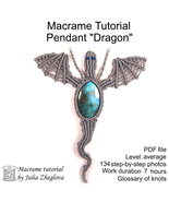 Macrame Pendant Dragon, Micromacrame dragon tutorial DIY macrame dragon ... - $7.00
