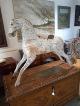 Antique Wood Carved Pine Rocking Horse 1850&#39;s - £1,409.37 GBP