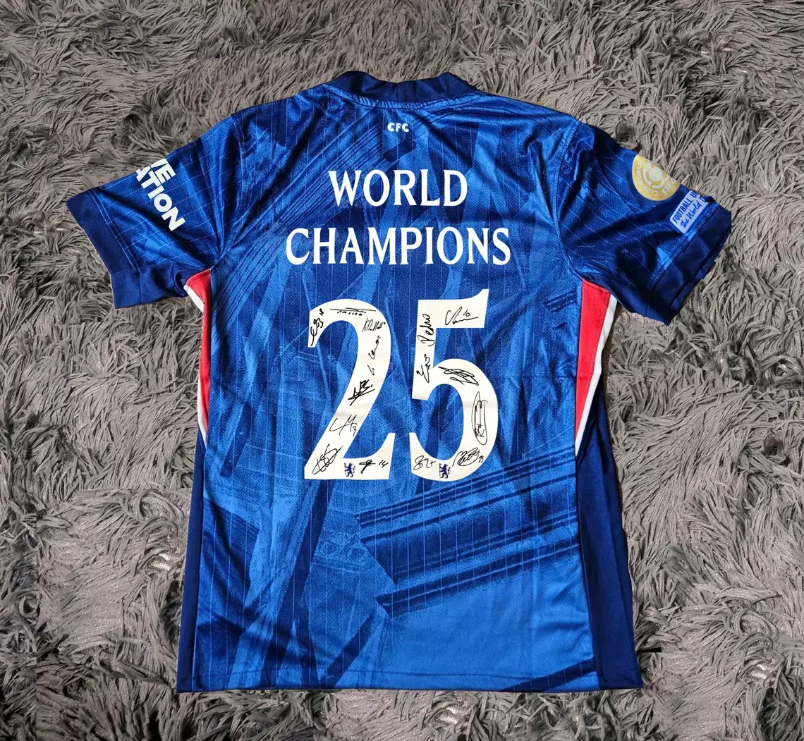 Chelsea TEAM 2025 SIGNED Chelsea Jersey Club World Cup Champions 25/26 -... - $180.00 Chelsea TEAM 2025 SIGNED Chelsea Jersey Club World Cup Champions 25/26 -... - $180.00