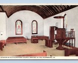 Blandford Church Interior View Petersburg Virginia VA UNP WB Postcard I16 - £2.10 GBP