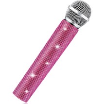 Fake Microphone Prop Valentine&#39;S Day Sparkly Bling Rhinestones Microphon... - £29.77 GBP