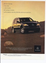 1999 Mercedes Benz M Class Print Ad Automobile Car 8.5&quot; x 11&quot; - £14.92 GBP