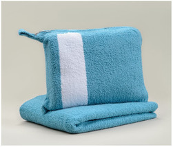 Kashwere Travel Throw Blanket - Aquarelle Blue - £71.14 GBP