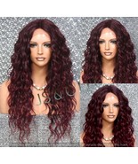 CARE FREE Curly Style Human hair blend Lace Front Wig Center Part Long L... - $164.05 CAD