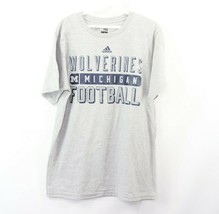 New Adidas Mens Medium University of Michigan Football Spell Out T-Shirt... - $19.75