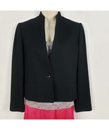 Vtg Suits Galore Jim Baldwin Wool Blazer Women&#39;s Size 6 Black One Single... - £11.02 GBP