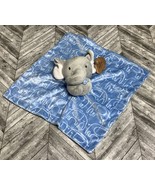 Baby Essentials Elephant  Lovey Security Blanket Blue Grey White Elephan... - £17.26 GBP