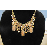 Chunky Resin Bead Multi Glass Drop Necklace &amp; Earring Set Fashion Jewele... - $69.29