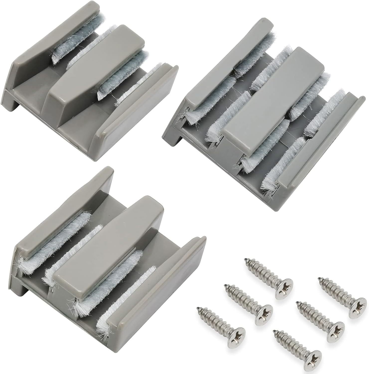 Sliding Shower Door Bottom Guide Assembly With Grey Fluff, 8Mm (1/3 Inch), - $25.93