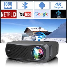 Projector Full Hd Wifi Bluetooth 1080P Native Support 4K, 100,000 Lumen Led - £485.93 GBP