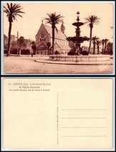 FRANCE Postcard - Hyeres, Godillot Fountain &amp; Church Of England FA - £2.34 GBP