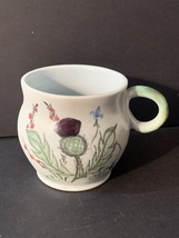 Buchan Pottery Scotland coffee Cup Thistle Stoneware Hand paint 268 M2M-50 - £7.28 GBP