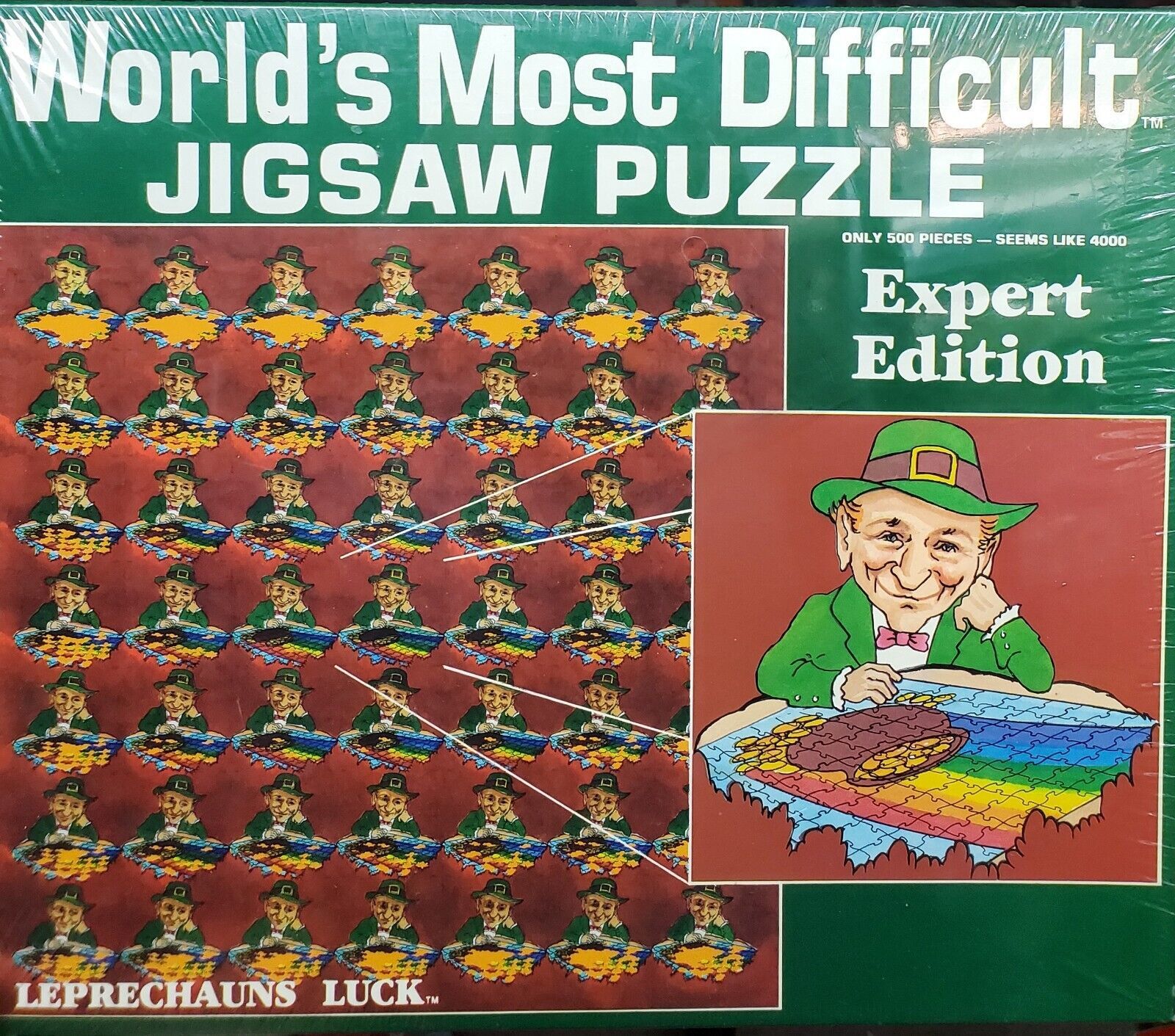 Primary image for Puzzle World's Most Difficult Jigsaw Leprechaun's Luck 500 Pieces Expert Edition