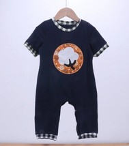 NEW Boutique Cotton Ball Fall Harvest Baby Boys Romper Jumpsuit - £10.68 GBP