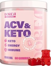 Keto + ACV Gummies 1500mg - Low-Sugar &amp; Low-Carbs With Mother - 60 Ct.  - £10.98 GBP