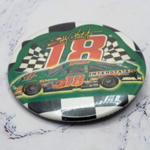 Bobby Labonte Number 18 Interstate Batteries Checkered Flag Pinback Button Pin - £7.78 GBP