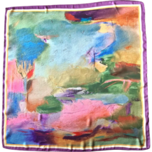 Square Polyester Scarf &quot;Oil Painting&quot; - £27.52 GBP