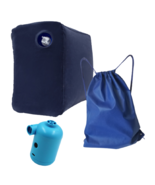XL Inflatable Footrest Travel Pillow Plane LegRest Car Pet, Pump and Bag... - $28.95