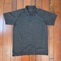 LULULEMON Polo Shirt Men&#39;s XL Gray Slim Evolution Short Sleeve - $37.97 CAD