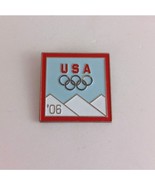 Vintage &#39;06 USA Olympics With Ski Mountains Lapel Hat Pin - $11.46 CAD