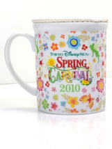 Disney Sea Japan Tinkerbell Spring Carnival Tea Cup Mug Strainer Flowers RARE - $60.73