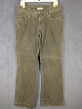 Womens Natural Reflections Size 10 Olive Green Corduroy Pants - £10.83 GBP