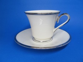 LENOX Fine China Solitaire Dimension Collection Footed Cup &amp; Saucer Set - £10.46 GBP