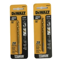 Dewalt DW1312 3/16&quot; Titanium Coated Split Point Drill Bit 2 Packs - £7.61 GBP
