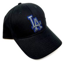 National Cap MVP Los Angeles Dodgers LA Logo Baseball Black Curved Bill Adjustab - £12.98 GBP
