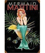 Mermaid Martini Pin-Up Sign by Ralph Burch - £23.77 GBP