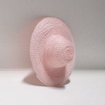 Lady&#39;s Hat Wide Brim Pale Pink for display can be decorated DOLLHOUSE Miniature - £3.53 GBP