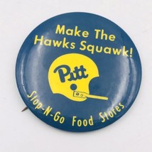 VTG 1950&#39;s Uni of Pittsburgh Pitt Panthers Make the Hawks Squak! Stop-n-Go Pin - £11.00 GBP