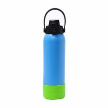 Aquatix Double Wall Insulated 32 Ounce Blue Bottle with Silicon Shock Sc... - £22.57 GBP