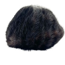 Vintage Styled by Coralie Brown Black Fur Hat Elastic Headband - £24.95 GBP