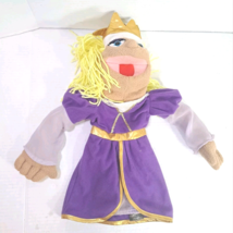 Princess Castleton Melissa &amp; Doug Hand Puppet Royal Purple &amp; White Dress Toy - £9.38 GBP