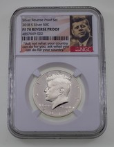 2018-S 50C Kennedy Demi Dollar Classé Par NGC PF70 Marche Arrière Proof - $1,988.71 MXN