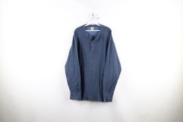 Vintage 90s LL Bean Mens XLT Wool Blend Long Sleeve Rivers Driver Henley T-Shirt - £38.89 GBP