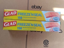 2pk Glad 150 SQ. FT. Freezer Wrap Plastic Food Wrap - £23.34 GBP