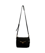 Botkier Valentine Xbody Black Leather Crossbody Purse Pebbled Leather Go... - $1,526.33 MXN