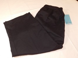 Hillard &amp; Hanson Petite PM medium 2401 Capri Crop Pants black Womens  NWT - £16.14 GBP