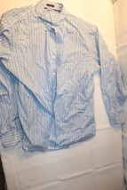 Gap Classic Fit Button Down Shirt Mens Size Large Baby Blue Stripes - £9.55 GBP