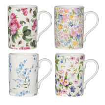 4 Assorted 2019 14 Oz Chintz Assortment Mugs - $42.57