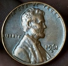 1961 D  Lincoln Memorial Cent,  Free Shipping  - £2.31 GBP